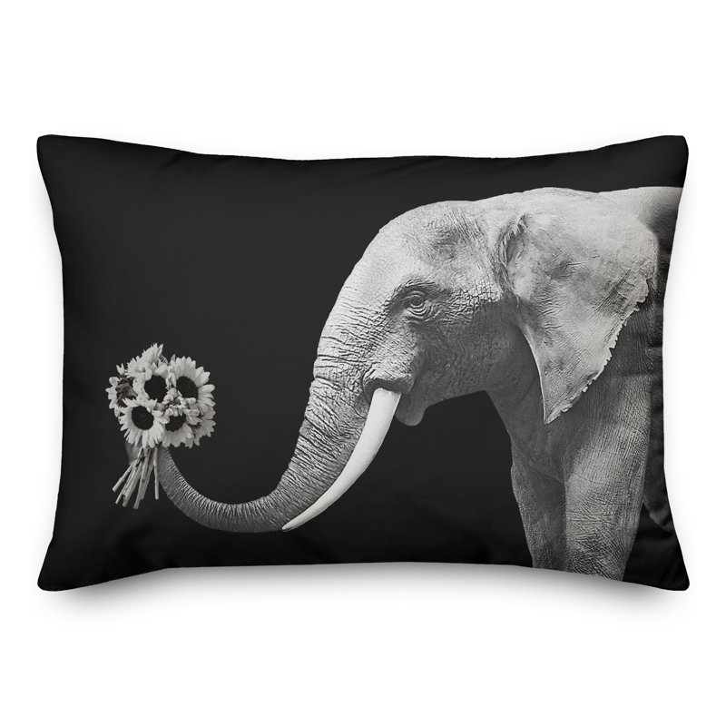 Elephant Bouquet Rectangular Pillow Cover & Insert