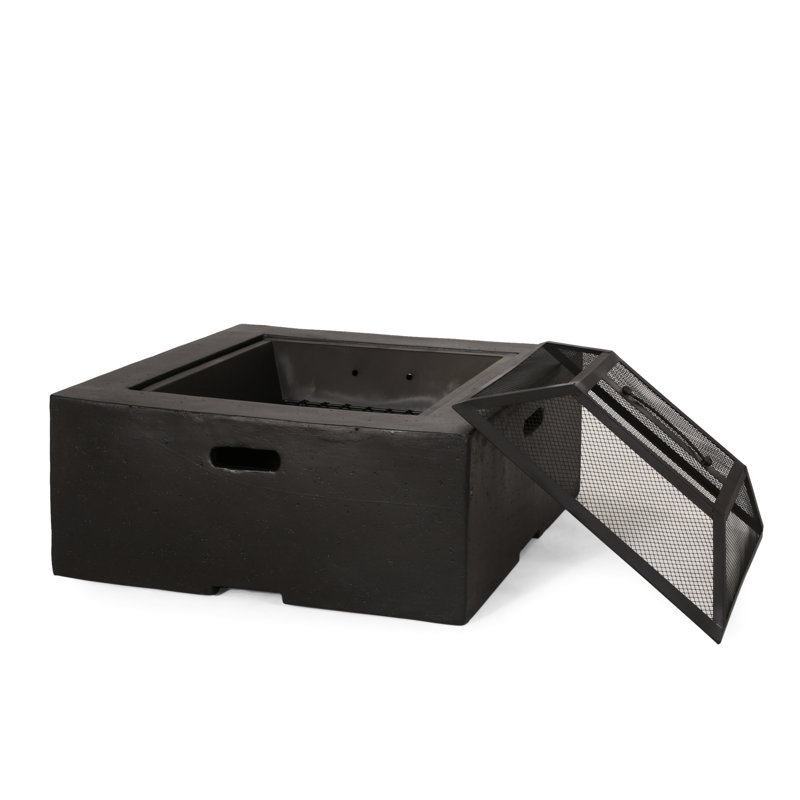 Foyer d'extérieur au feu de bois en oxyde de magnésium 29 po gris foncé - idéal pour les conversations extérieures, 28,92 po x 17,59 po, unité 52,53 lb gris, bonheur, profondeur et largeur, hauteur, poids