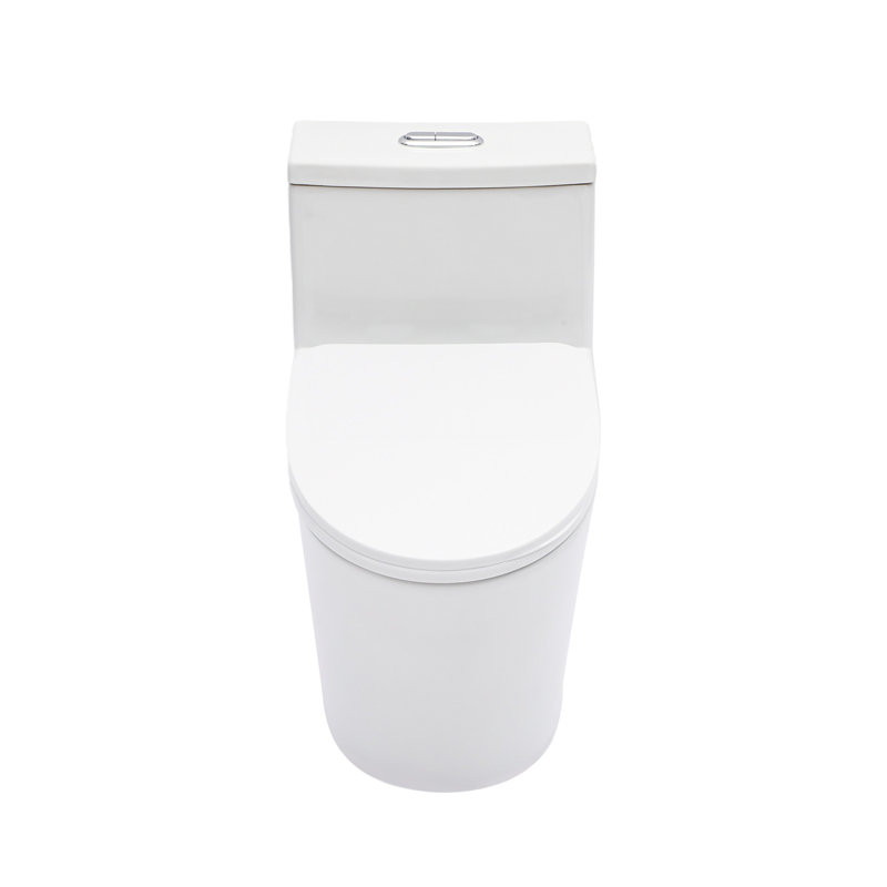 Ceramic One Piece Toilet For Bathroom, 12-Inch Rough-In, 1.24/1.43 GPF, Dual Flush With Soft Clsoing Seat, Powerful Dual Flush MAP 800G