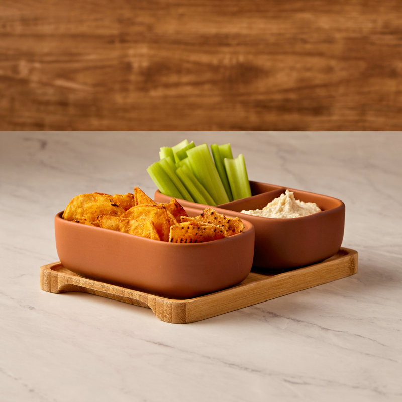 Share Rectangular Bowls, Orange/Brown