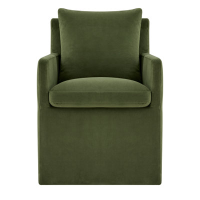 Fauteuil rembourré Helmetta avec rangement caché et roulettes