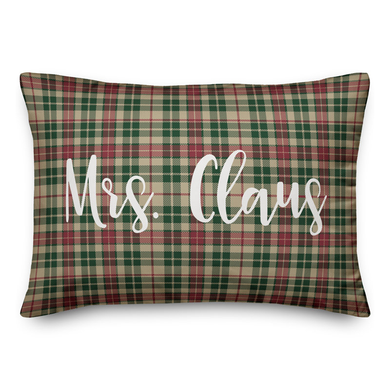  Coussin de Mme Claus en tartan