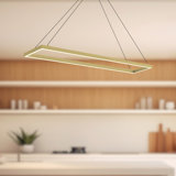 Luminaire suspendu simple à 1 lumière DEL en or brossé Piazza