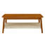 Table basse 47,25 po en rotin style bohème Mid-Century avec rangement tissé pour le salon | Idée cadeau