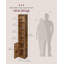 Bookcase, 6-Tier Tall Bookshelf, Book Shelf With Door, Shelving Unit, 24 X 31.8 X 175 Cm, For Living Room, Home Office, Dinning Room-1900001888