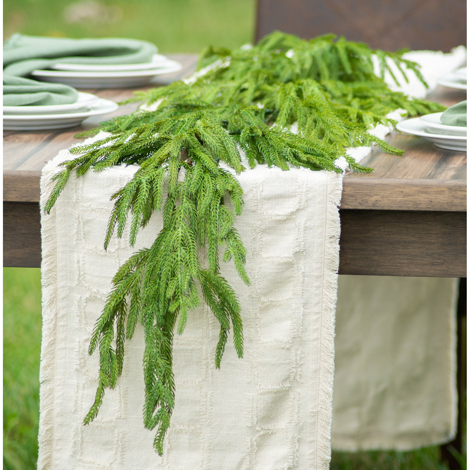 360" Norfolk Pine Christmas Garland, 20' L