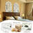 Farmhouse Wood Wall Mirror Window Mirror with Opening Doors, Solid Wood Frame Wall Mirror, 1:1 HD Shatterproof Glass, Decorative Wall Mirror for Living Room, Bedroom, Entryway-231419565-230601976