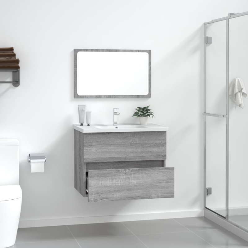 Adje Wall Bathroom Cabinet, Grey Sonoma