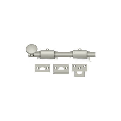 Boulon de surface 6 po Deltana 6SB15; robuste; finition nickel satiné