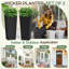 Ensemble de 2 boîtes à fleurs en plastique 2 pièces H 24 "/ 32", grandes boîtes à fleurs en osier-476616319-476616305