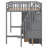 Full Size Loft Bed Frame With Wardrobe,Low Storage Table And Storage Staircase-2024426045