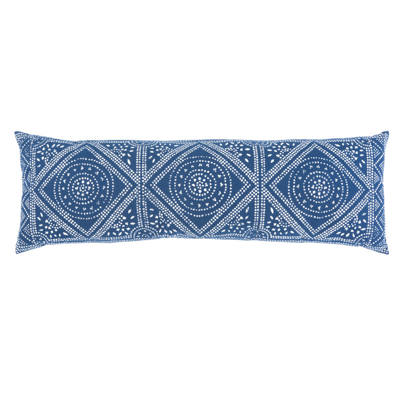 Rectangular Pillow Cover & Insert, Blue/White