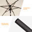 Parasol de marché d'extérieur de 7,5 pi avec bouton-poussoir inclinable Kahoka-341684603