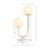 Metal 2-Light Globe Table Lamp