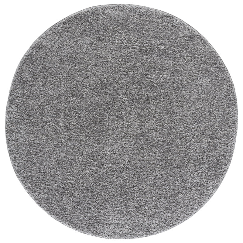 Everett Shag Performance Solid Color Indoor Rug, Round 6'7"