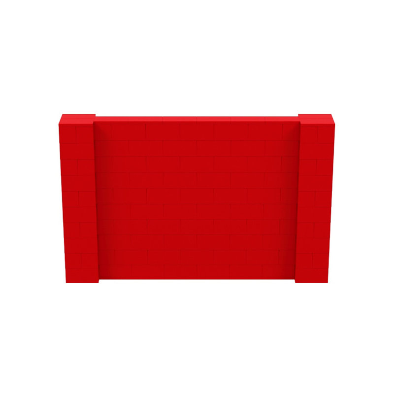 Ensemble mural de blocs géants 7 'T, H 60 po x l 96 po x P 12 po, Rouge
