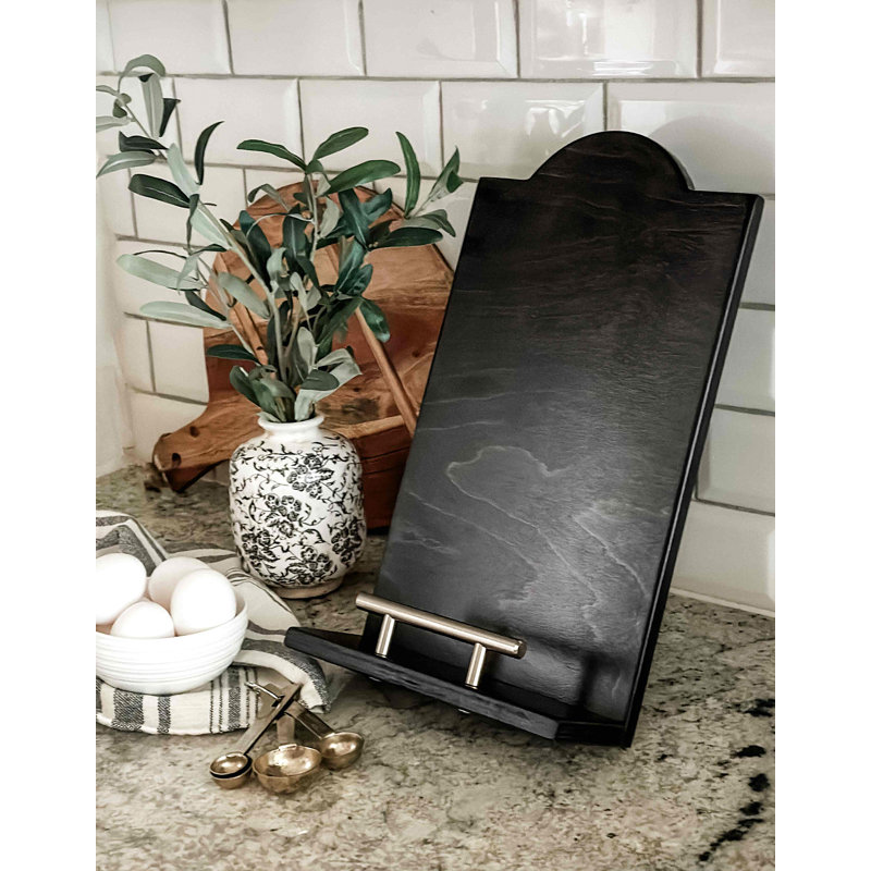 Porte-recettes 13 po H, Noir et or