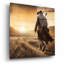  'Cowboy - Morning Walk' by Rey Klimt Acrylic Glass Wall Art, 24" x 24"-248759785