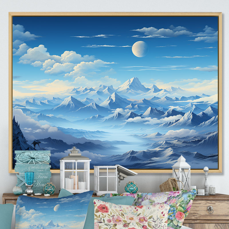 Alpine Mountain Serenity I sur impression sur toile, Cadre naturel flottant, H 16 po x l 32 po x P 1 po
