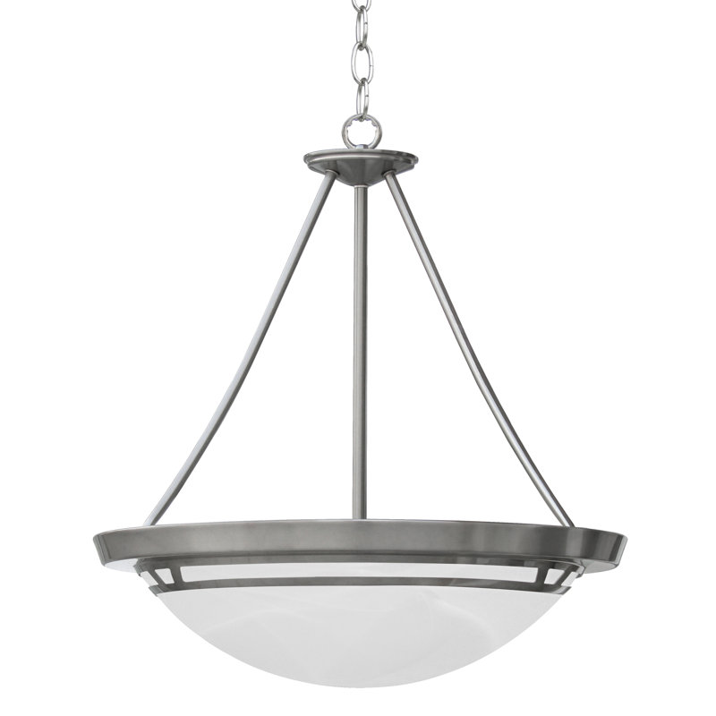 Lustre en acier inoxydable 19 po Haxby