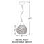 Luminaire suspendu simple 5 po Arabelle
