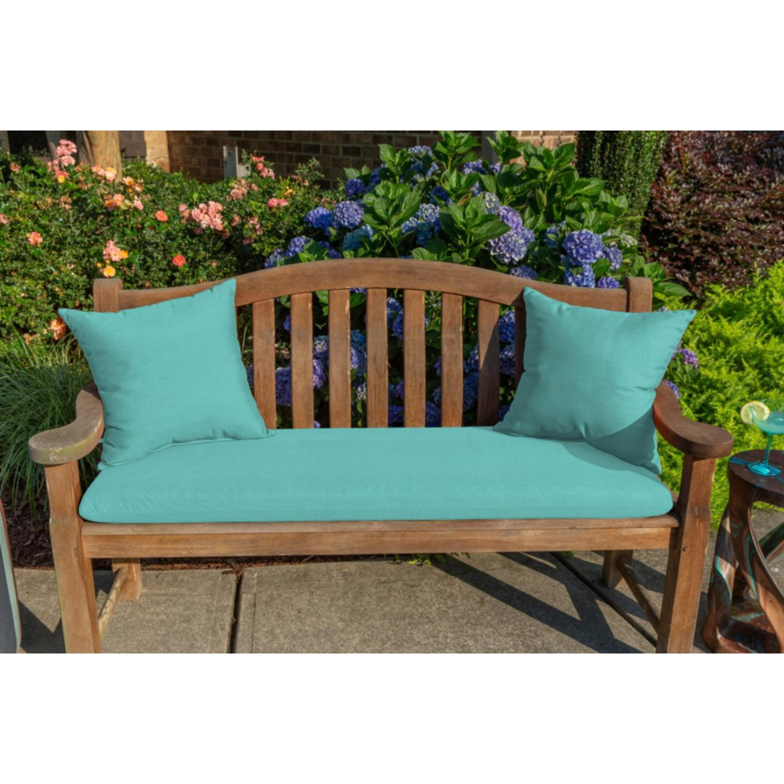  Outdoor Square Pillow Cover & Insert, Canvas Aruba Sunbrella®, 18"H x 18"W