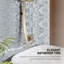 Robinet de lavabo de salle de bain mural en laiton massif 26,97 ", robinet cascade à poignée simple avec ensemble de bonde-77353100-123131885