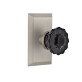 Studio Plate with Crystal Black Door Knob