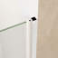 Porte de douche pivotante 34 po x 72 po, cadre en aluminium nickel brossé, demi-cadre, film en verre trempé anti-déflagrant de 1/4 po (6 mm)-124947396