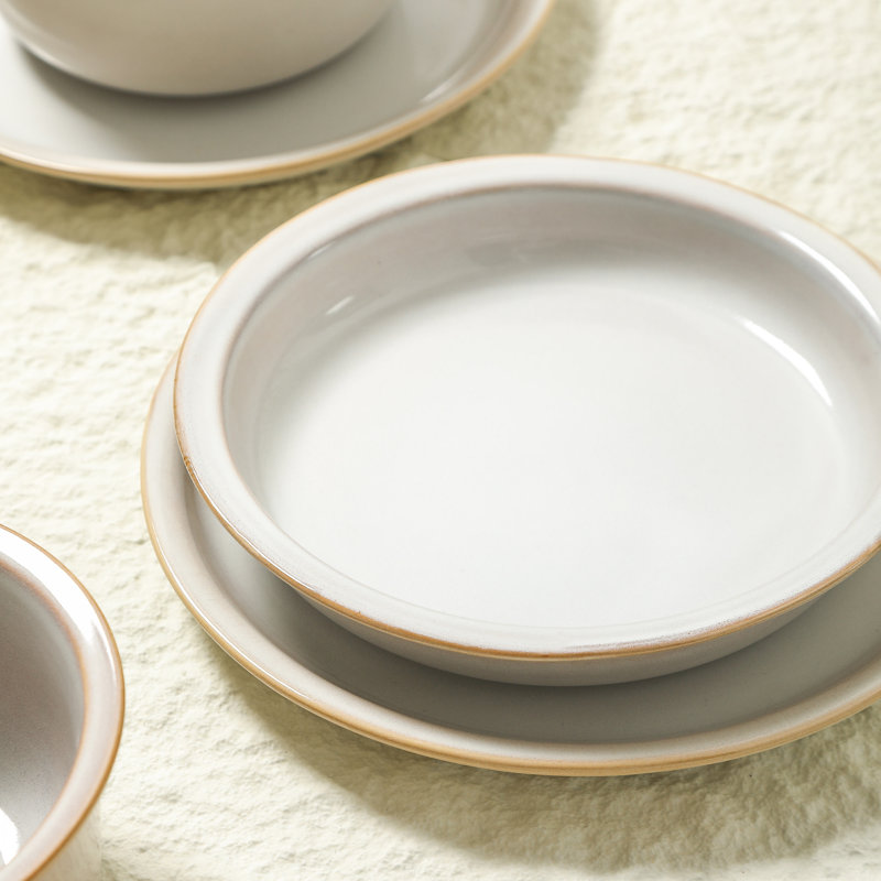 Ensemble de bols à pâtes en pierre 8 pièces Stone Lain Slate, Blanc