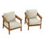 Fauteuil d'extérieur en bois d'acacia