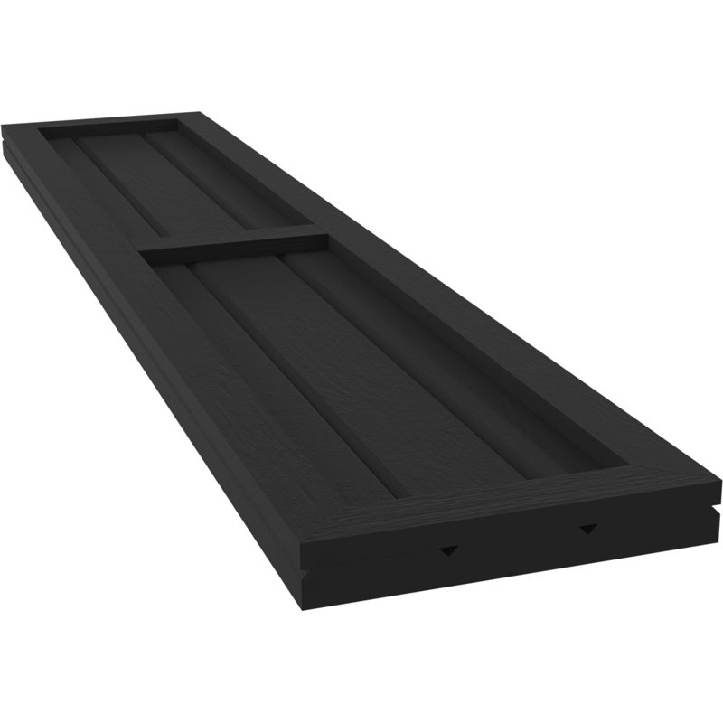 Deux volets à panneaux égaux Americano (par paire), 10 1/2", Noir, 48"