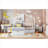 Upholstered Solid Wood Twin Size House Bed Frame, Classic White, With Built-In Charging Station and Storage Drawers for Bedroom-650881678