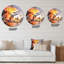 Golden Sunset at Rocky Coastline - Horloge murale traditionnelle-59913203