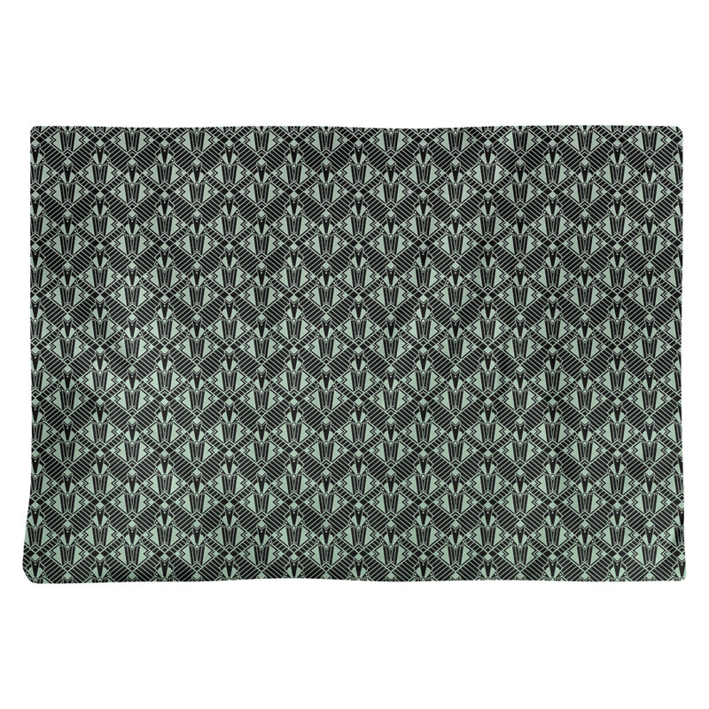 Napperon en coton 18 po Classic art deco, Dégradé vert