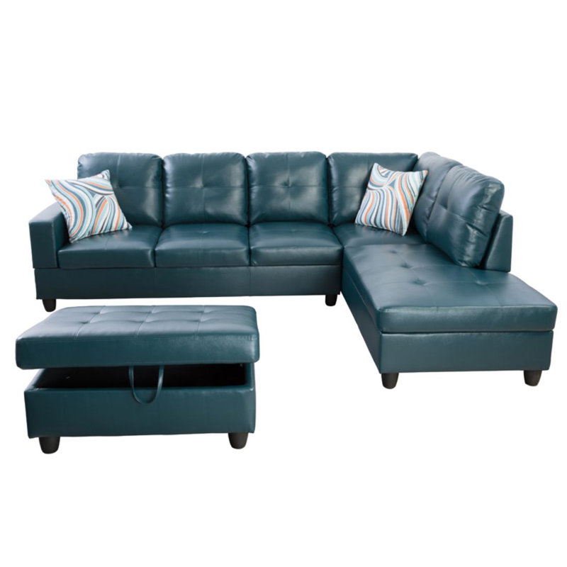 Leilarose 103.5'' Faux Leather Sofa