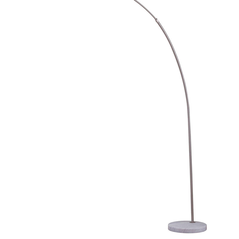 86" Tall Metal Floor Arc Lamp, White