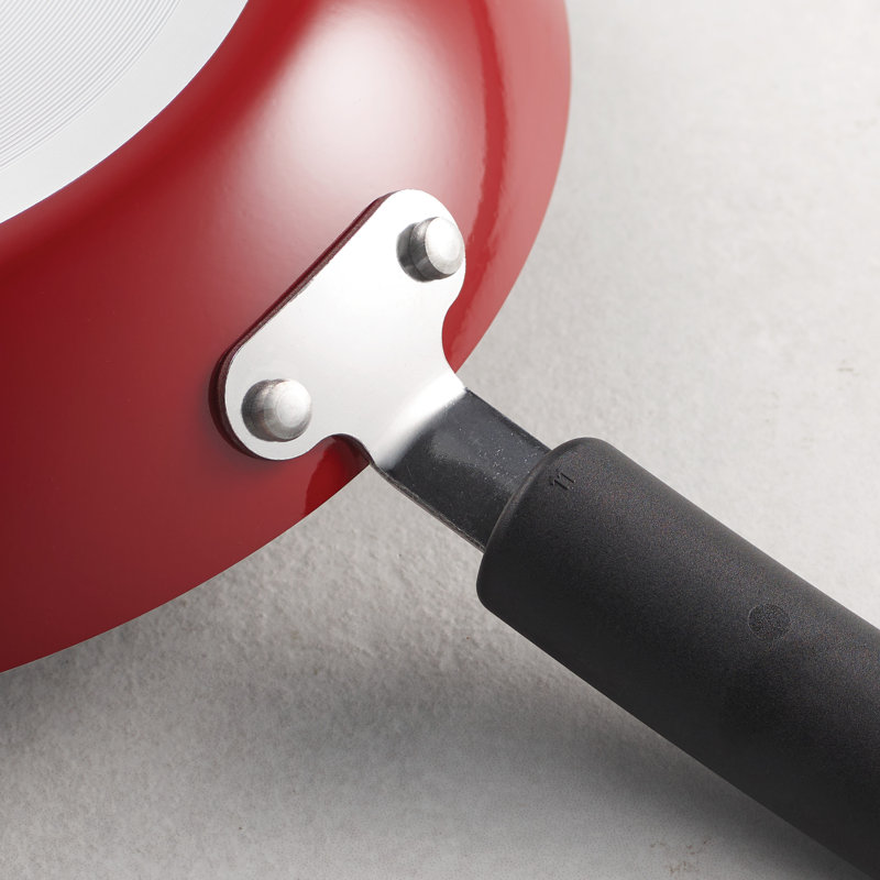 Raspberry 8-Piece Aluminum Nonstick Cookware Set with Glass Lids