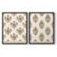 Impression encadrée BlockPrintBloomsI-Premium - prête à être accrochée - aucun clou requis - aucun clou requis-108021650-108021651