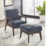 Berthiaume Upholstered Armchair with Ottoman
