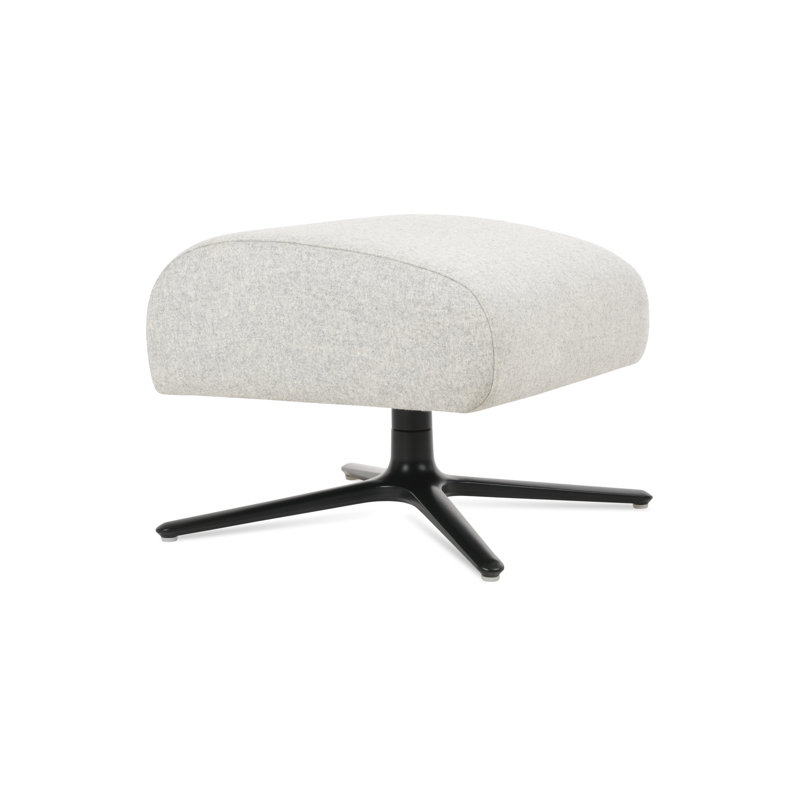 Barcelona Oval Ottoman, White