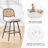 Upholstered Swivel Counter Stool With Rattan Backrest-106484847-106484846