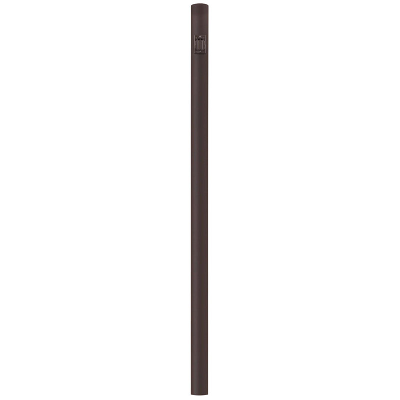 Solus 7, 8, or 10 ft. Outdoor Hardwired Direct Burial Lamp Post with Convenience Outlet, Bronze, 96" H x 3" W x 3" D