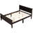 Queen Size Wood Platform Bed With Headboard And Wooden Slat Support-1262792969