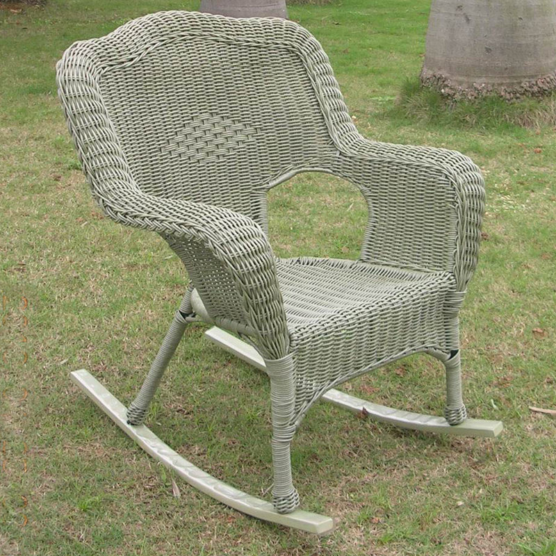 Chaise berçante d'extérieur, Couleur mousse vieillie