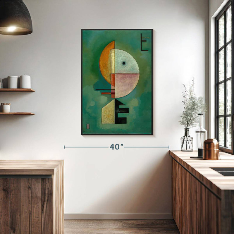 Vers le haut, Cadre flottant noir, 27 po x 40 po