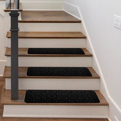 Stair MatTreading MatCuttable Stair MatGlue- Self-adhesive  MatPulled Embossed Floor Mat 76x20.3cm