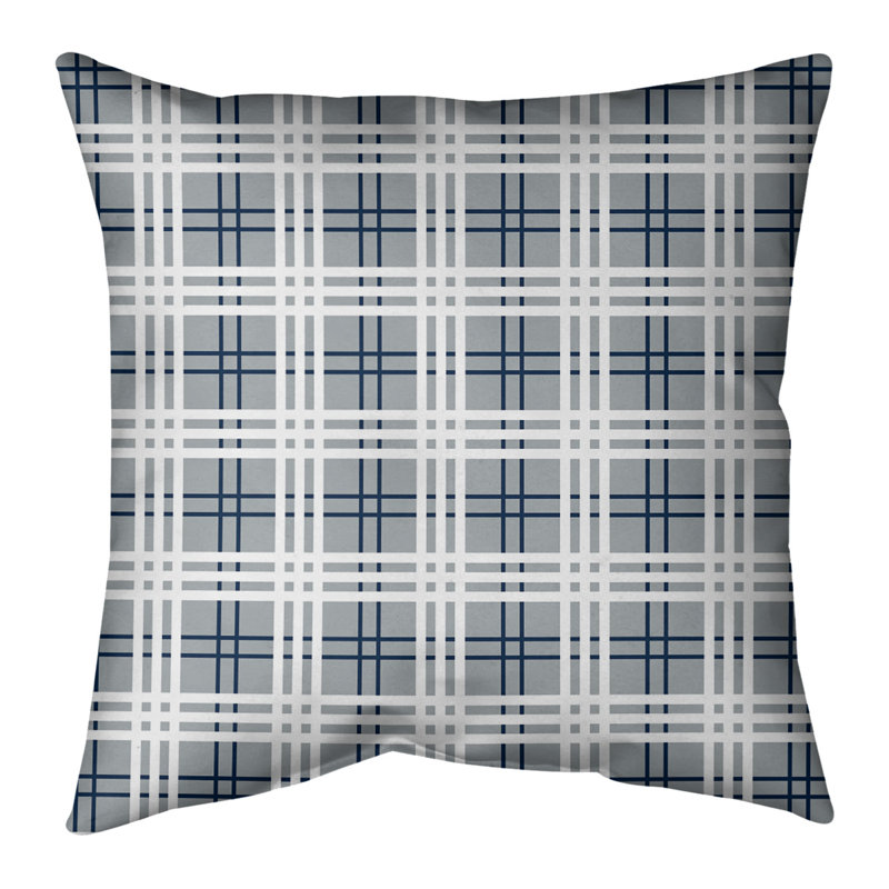 Coussin Los Angeles, 14 po x 14 po, Housse de coussin seulement - sans coussin, Gris / blanc Seattle 