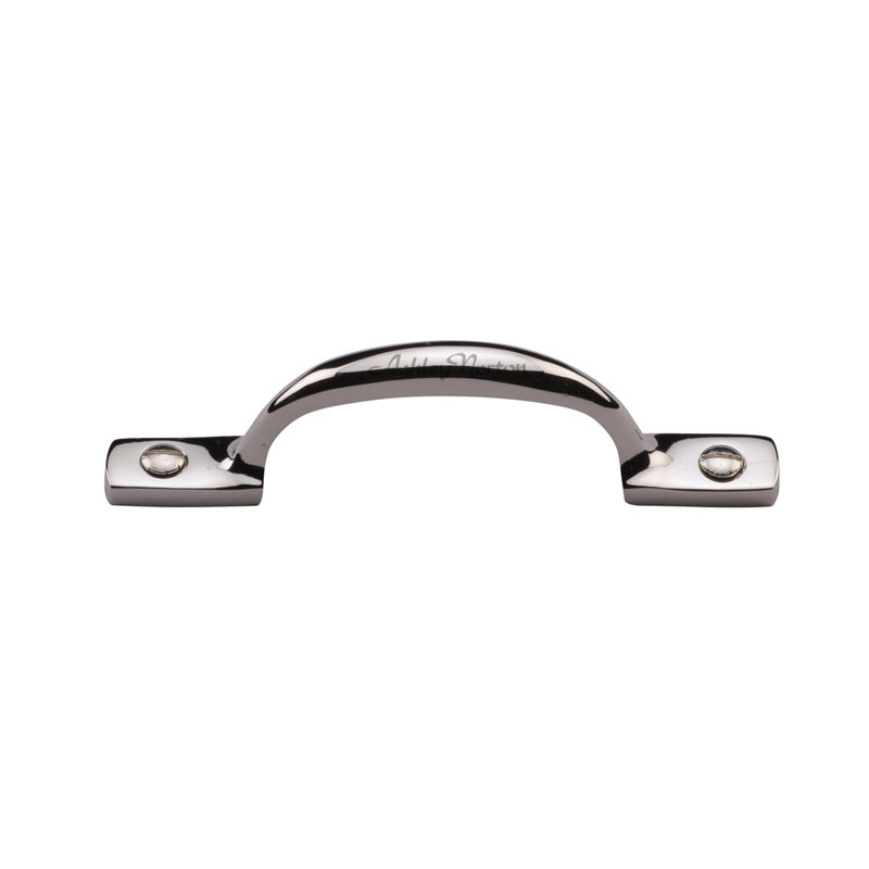 Poignée de ceinture pour armoire et fenêtres, Nickel poli, 3 3/8"