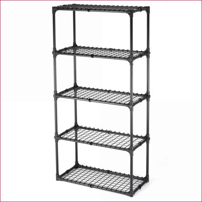 5-Shelf Steel Wire Storage Shelf | 550LB Capacity | Heavy Duty | Black